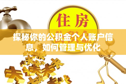 高陵探秘你的公积金个人账户信息，如何管理与优化