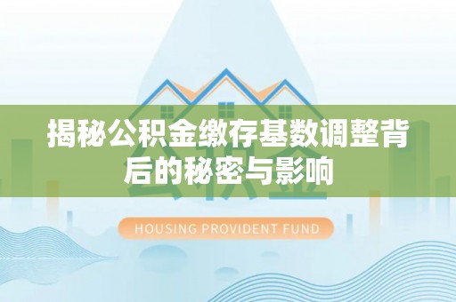 高陵揭秘公积金缴存基数调整背后的秘密与影响