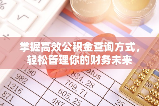 高陵掌握高效公积金查询方式，轻松管理你的财务未来