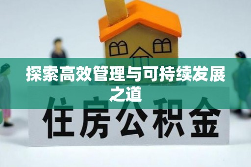 高陵探索高效管理与可持续发展之道
