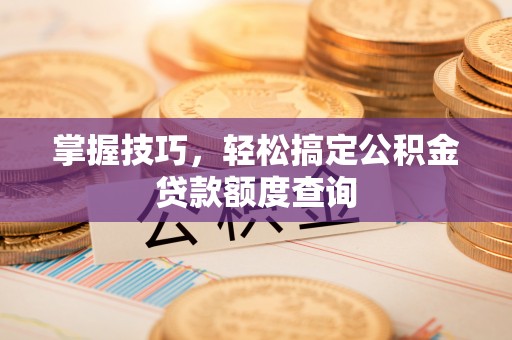 高陵掌握技巧，轻松搞定公积金贷款额度查询